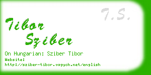 tibor sziber business card